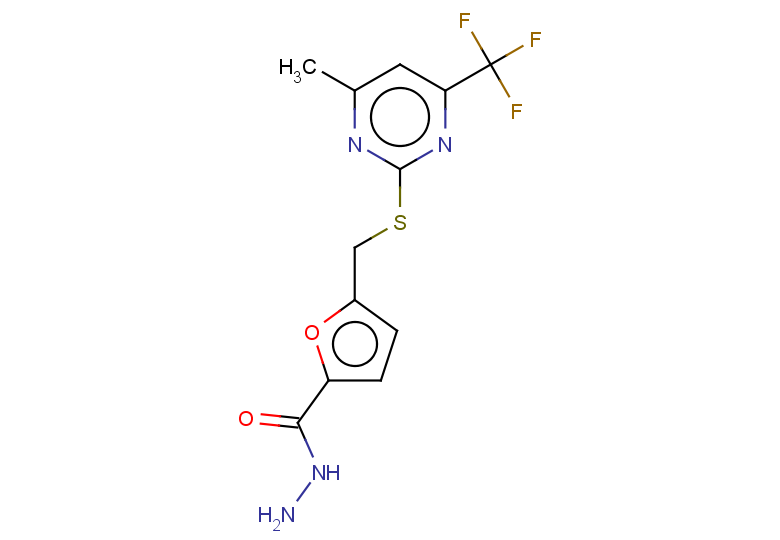 5-(4-METHYL-6-TRIFLUOROMETHYL-PYRIMIDIN-2-YLSULFANYLMETHYL)-FURAN-2-CARBO+