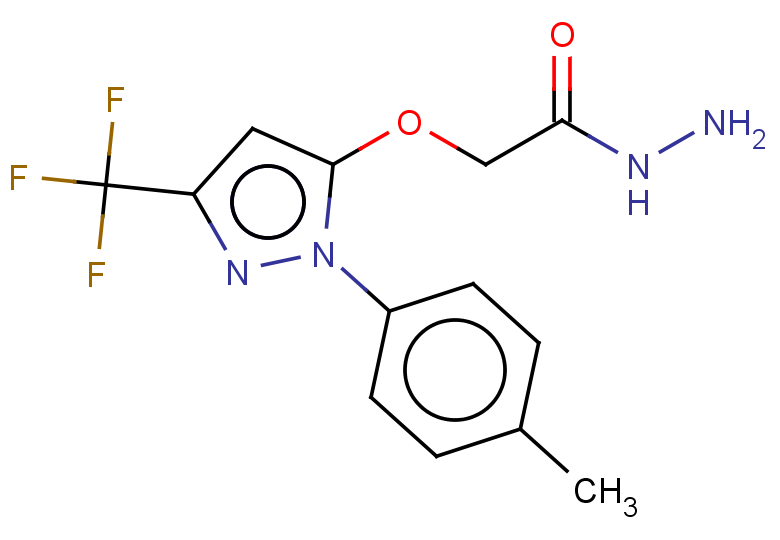 2-([1-(4-METHYLPHENYL)-3-(TRIFLUOROMETHYL)-1H-PYRAZOL-5-YL]OXY)ACETOHYDRA+