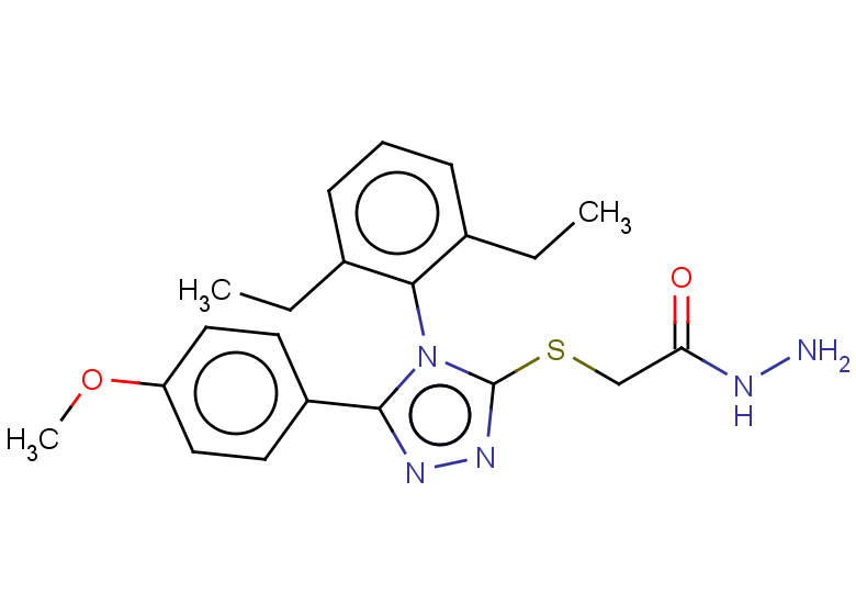 2-{[4-(2,6-diethylphenyl)-5-(4-methoxyphenyl)-4H-1,2,4-triazol-3-yl]sulfanyl}acetohydrazide
