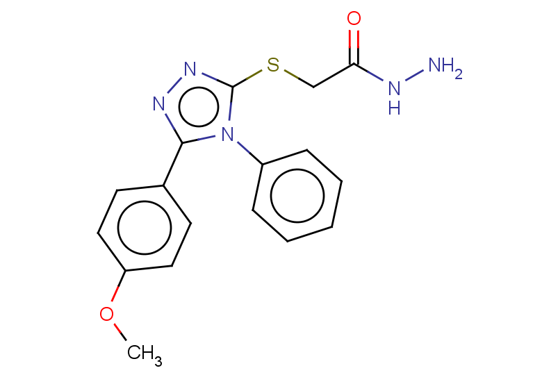 2-{[5-(4-methoxyphenyl)-4-phenyl-4H-1,2,4-triazol-3-yl]sulfanyl}acetohydrazide