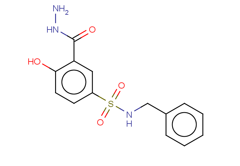 N-benzyl-3-(hydrazinecarbonyl)-4-hydroxybenzene-1-sulfonamide