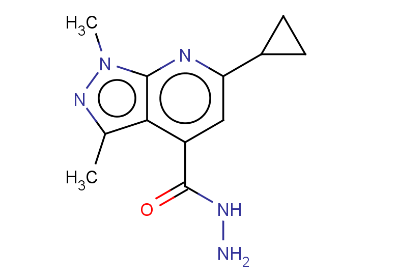 6-CYCLOPROPYL-1,3-DIMETHYL-1H-PYRAZOLO[3,4-B]PYRIDINE-4-CARBOHYDRAZIDE