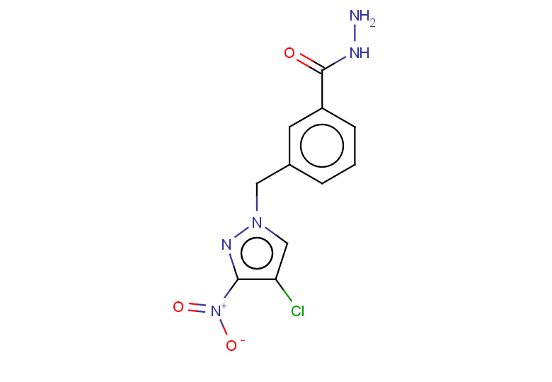 3-(4-CHLORO-3-NITRO-PYRAZOL-1-YLMETHYL)-BENZOIC ACID HYDRAZIDE