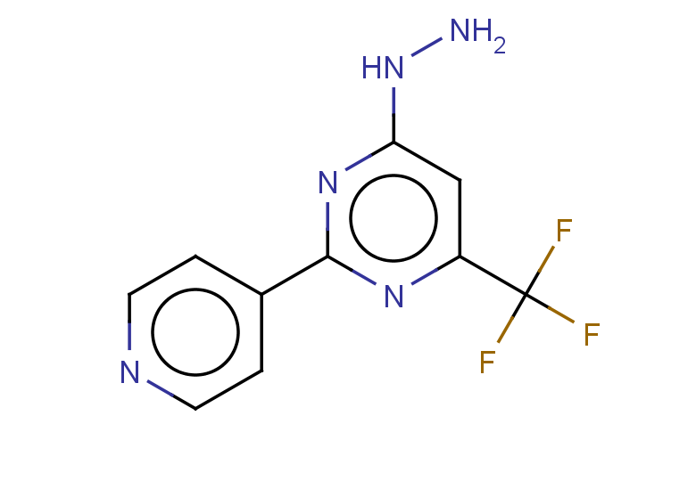 4-hydrazinyl-2-(pyridin-4-yl)-6-(trifluoromethyl)pyrimidine