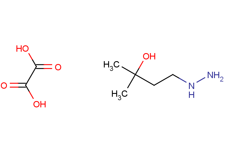 4-hydrazinyl-2-methylbutan-2-ol, oxalic acid