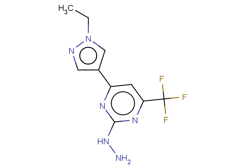 4-(1-ETHYL-1H-PYRAZOL-4-YL)-2-HYDRAZINO-6-(TRIFLUOROMETHYL)PYRIMIDINE