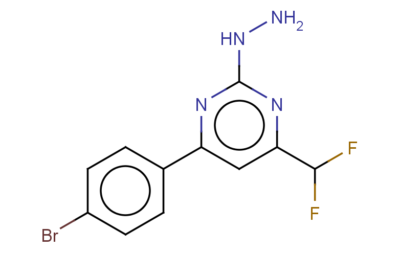 4-(4-BROMOPHENYL)-6-(DIFLUOROMETHYL)-2-HYDRAZINOPYRIMIDINE