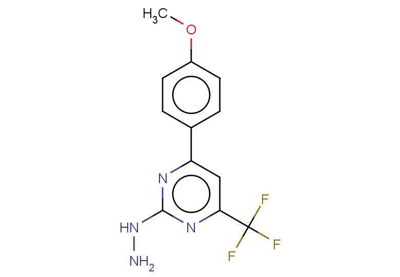 2-HYDRAZINO-4-(4-METHOXYPHENYL)-6-(TRIFLUOROMETHYL)PYRIMIDINE