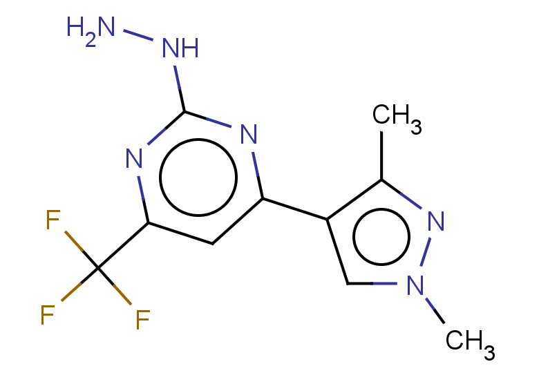4-(1,3-DIMETHYL-1H-PYRAZOL-4-YL)-2-HYDRAZINO-6-(TRIFLUOROMETHYL)PYRIMIDIN+