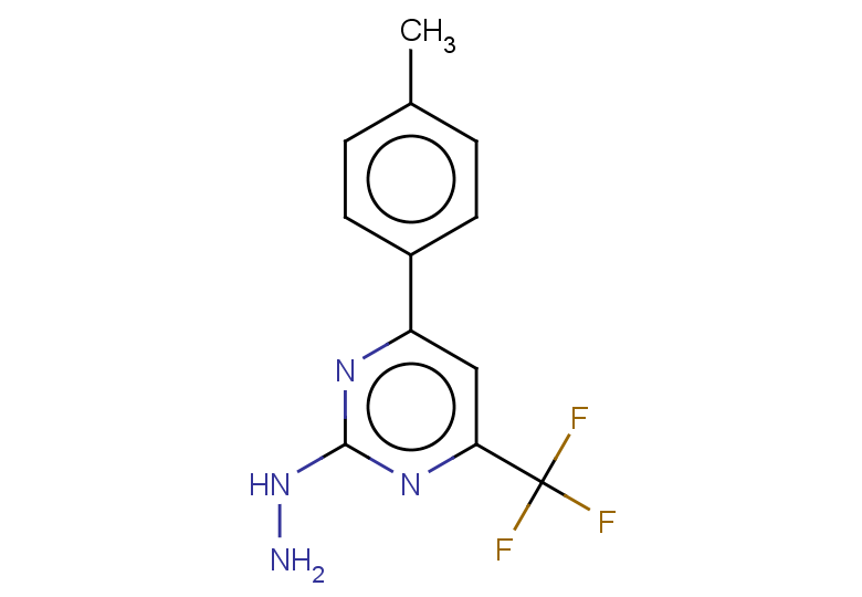 2-HYDRAZINO-4-(4-METHYLPHENYL)-6-(TRIFLUOROMETHYL)PYRIMIDINE