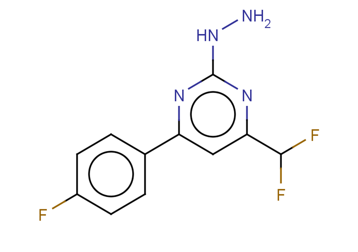 4-(DIFLUOROMETHYL)-6-(4-FLUOROPHENYL)-2-HYDRAZINOPYRIMIDINE