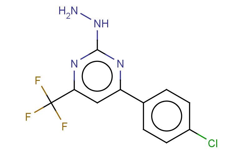 4-(4-CHLOROPHENYL)-2-HYDRAZINO-6-(TRIFLUOROMETHYL)PYRIMIDINE