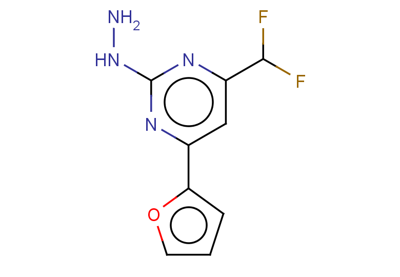 4-(DIFLUOROMETHYL)-6-(2-FURYL)-2-HYDRAZINOPYRIMIDINE
