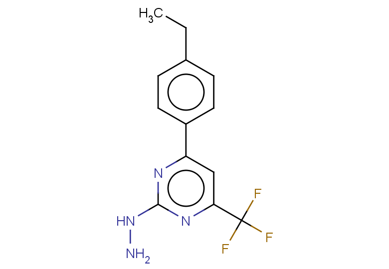 4-(4-ETHYLPHENYL)-2-HYDRAZINO-6-(TRIFLUOROMETHYL)PYRIMIDINE