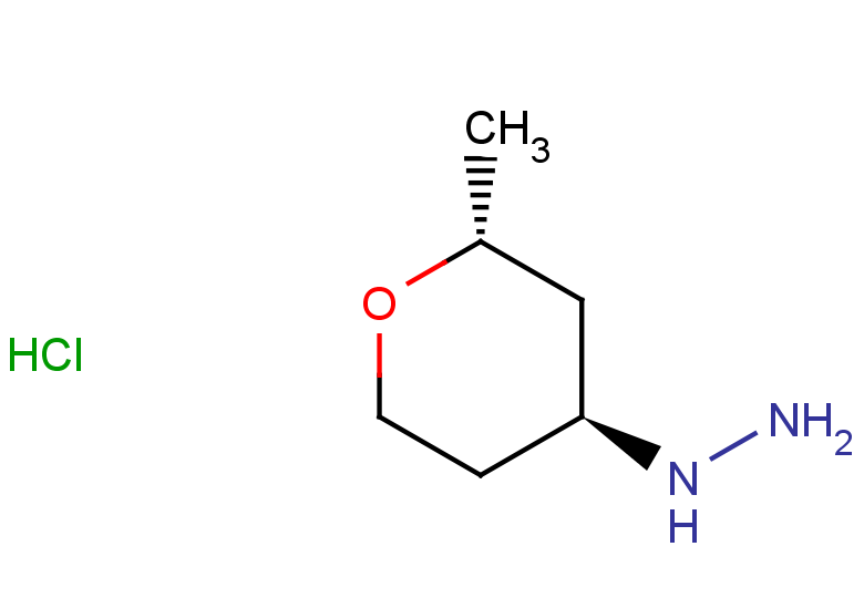 rac-[(2R,4S)-2-methyloxan-4-yl]hydrazine hydrochloride, trans