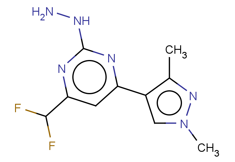 4-(DIFLUOROMETHYL)-6-(1,3-DIMETHYL-1H-PYRAZOL-4-YL)-2-HYDRAZINOPYRIMIDINE