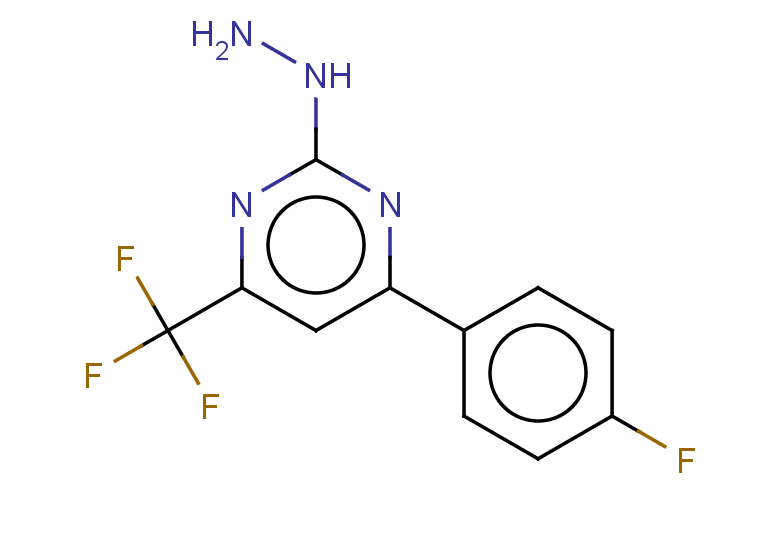 4-(4-FLUOROPHENYL)-2-HYDRAZINO-6-(TRIFLUOROMETHYL)PYRIMIDINE