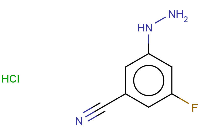 3-fluoro-5-hydrazinylbenzonitrile hydrochloride