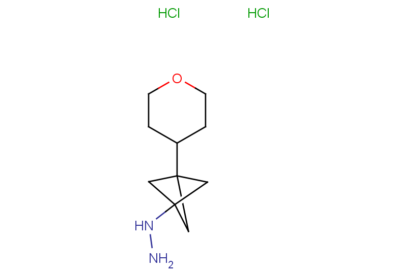 [3-(oxan-4-yl)bicyclo[1.1.1]pentan-1-yl]hydrazine dihydrochloride