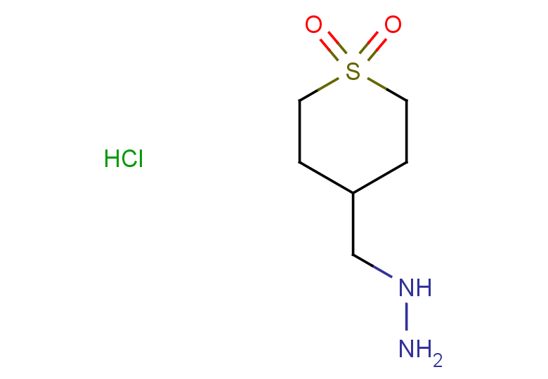 4-(hydrazinylmethyl)-1lambda6-thiane-1,1-dione hydrochloride