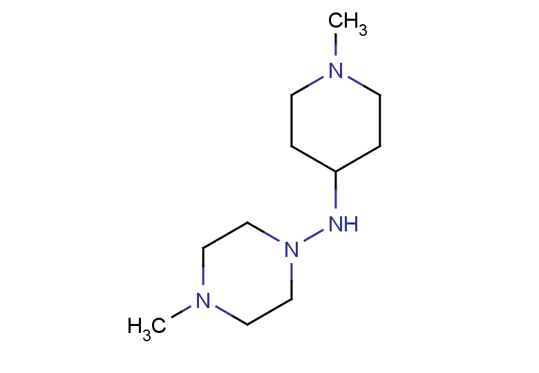 4-methyl-N-(1-methylpiperidin-4-yl)piperazin-1-amine