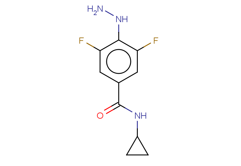 N-cyclopropyl-3,5-difluoro-4-hydrazinylbenzamide