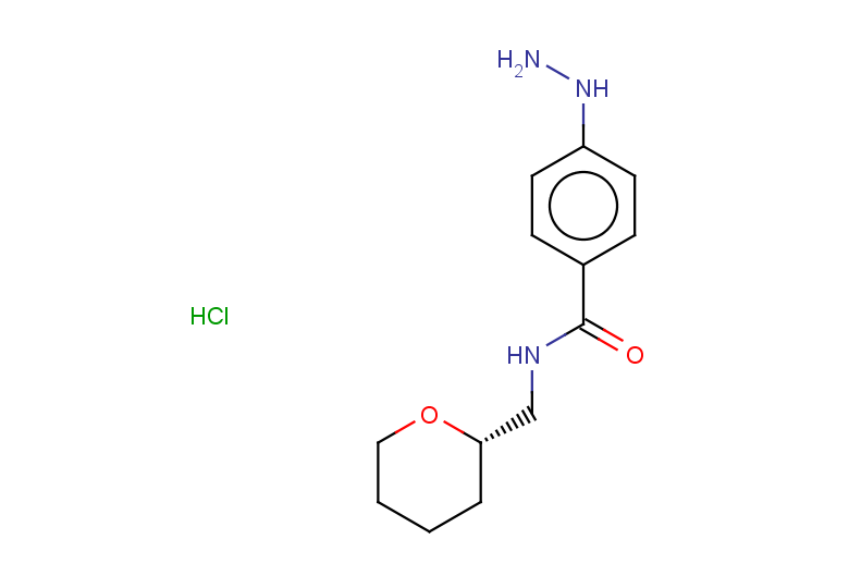 4-hydrazinyl-N-{[(2S)-oxan-2-yl]methyl}benzamide hydrochloride