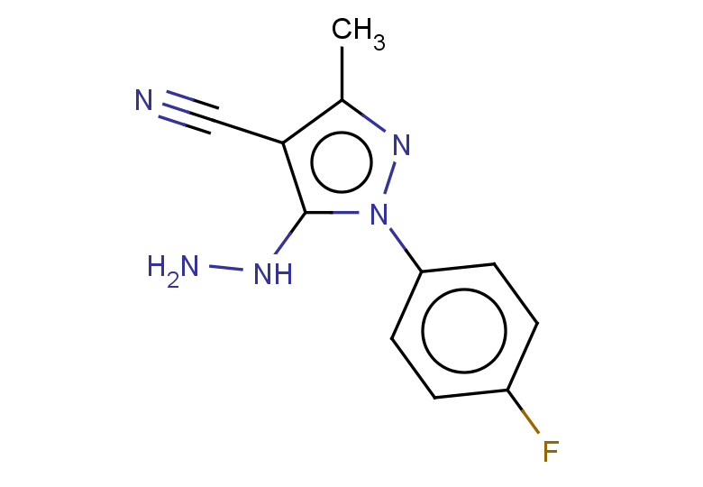 1-(4-fluorophenyl)-5-hydrazinyl-3-methyl-1H-pyrazole-4-carbonitrile