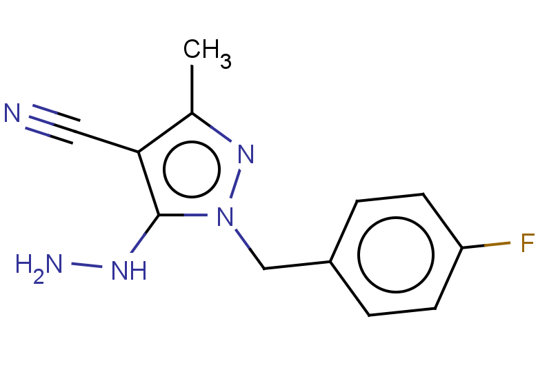 1-[(4-fluorophenyl)methyl]-5-hydrazinyl-3-methyl-1H-pyrazole-4-carbonitrile