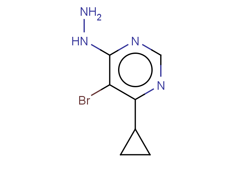 5-bromo-4-cyclopropyl-6-hydrazinylpyrimidine