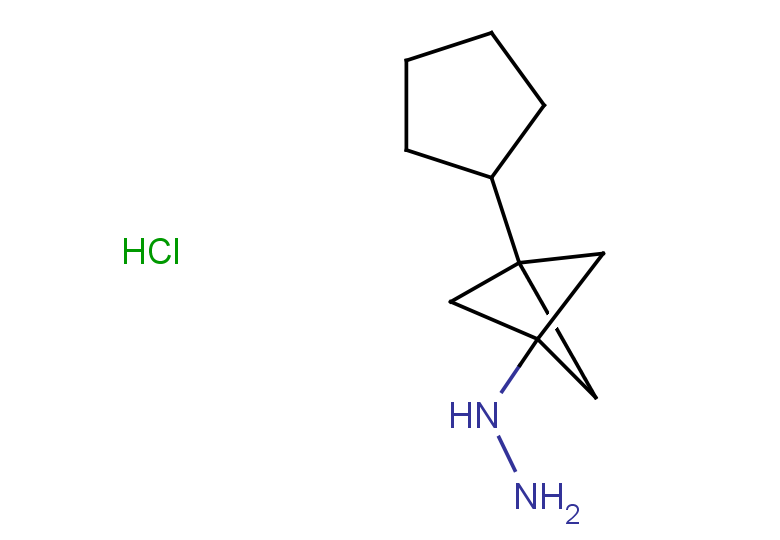 {3-cyclopentylbicyclo[1.1.1]pentan-1-yl}hydrazine hydrochloride