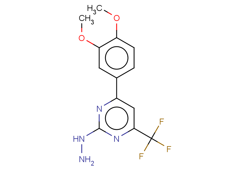 4-(3,4-DIMETHOXYPHENYL)-2-HYDRAZINO-6-(TRIFLUOROMETHYL)PYRIMIDINE
