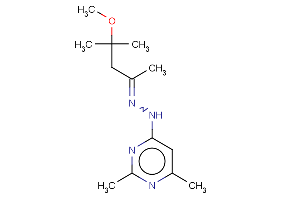 4-[2-(4-methoxy-4-methylpentan-2-ylidene)hydrazin-1-yl]-2,6-dimethylpyrimidine