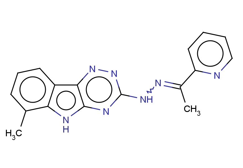 6-methyl-3-(2-(1-(pyridin-2-yl)ethylidene)hydrazinyl)-5H-[1,2,4]triazino[5,6-b]indole