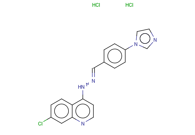 7-chloro-4-(2-{[4-(1H-imidazol-1-yl)phenyl]methylidene}hydrazin-1-yl)quinoline dihydrochloride