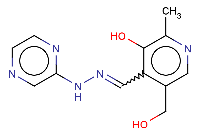 5-(hydroxymethyl)-2-methyl-4-{[2-(pyrazin-2-yl)hydrazin-1-ylidene]methyl}pyridin-3-ol