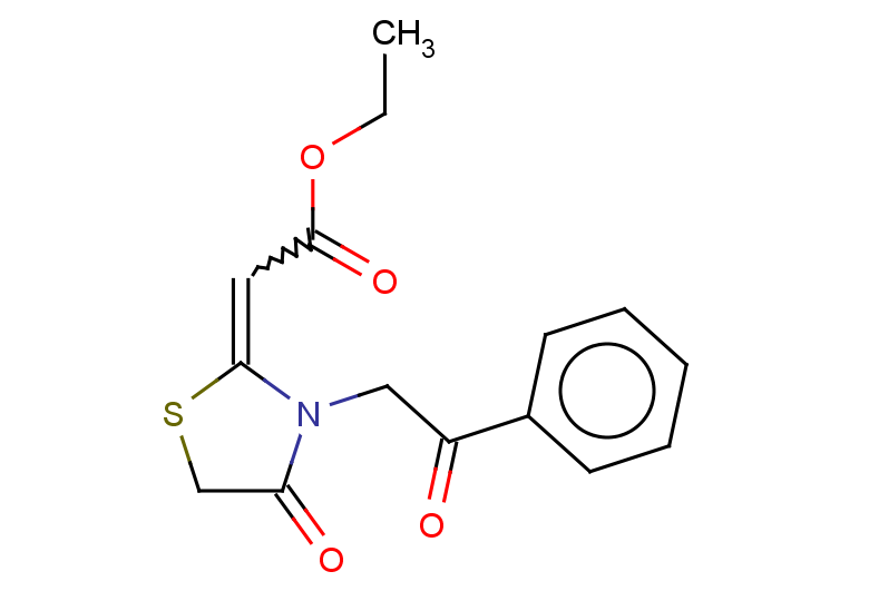 ethyl 2-[4-oxo-3-(2-oxo-2-phenylethyl)-1,3-thiazolidin-2-ylidene]acetate