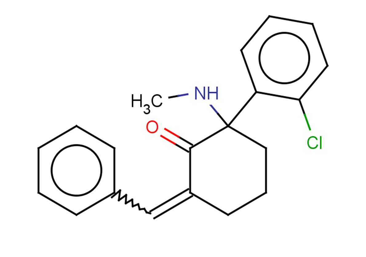 2-(2-chlorophenyl)-2-(methylamino)-6-(phenylmethylidene)cyclohexan-1-one
