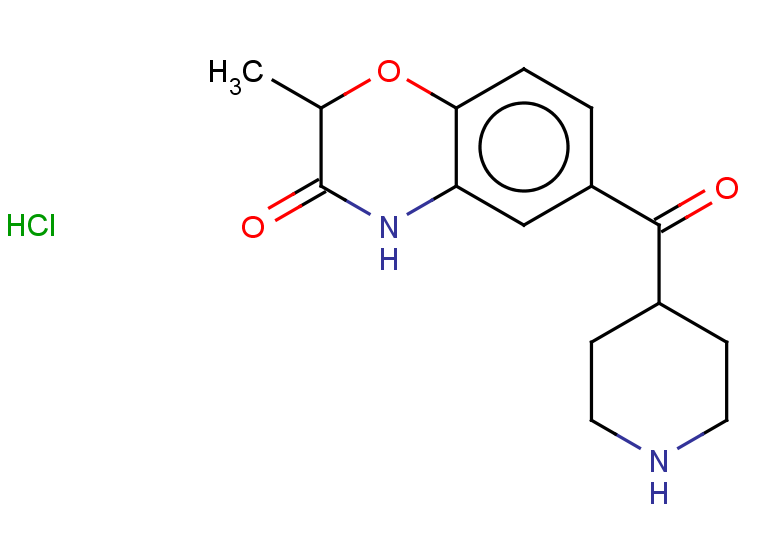 2-methyl-6-(piperidine-4-carbonyl)-3,4-dihydro-2H-1,4-benzoxazin-3-one hydrochloride
