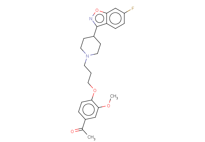 1-(4-{3-[4-(6-fluoro-1,2-benzoxazol-3-yl)piperidin-1-yl]propoxy}-3-methoxyphenyl)ethan-1-one
