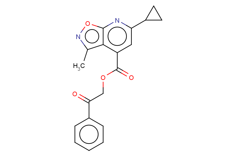 2-oxo-2-phenylethyl 6-cyclopropyl-3-methyl-[1,2]oxazolo[5,4-b]pyridine-4-carboxylate