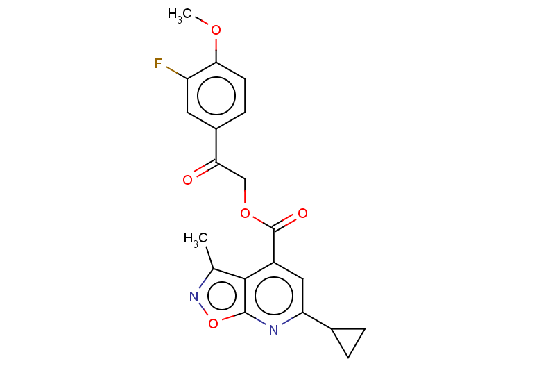 2-(3-fluoro-4-methoxyphenyl)-2-oxoethyl 6-cyclopropyl-3-methyl-[1,2]oxazolo[5,4-b]pyridine-4-carboxylate