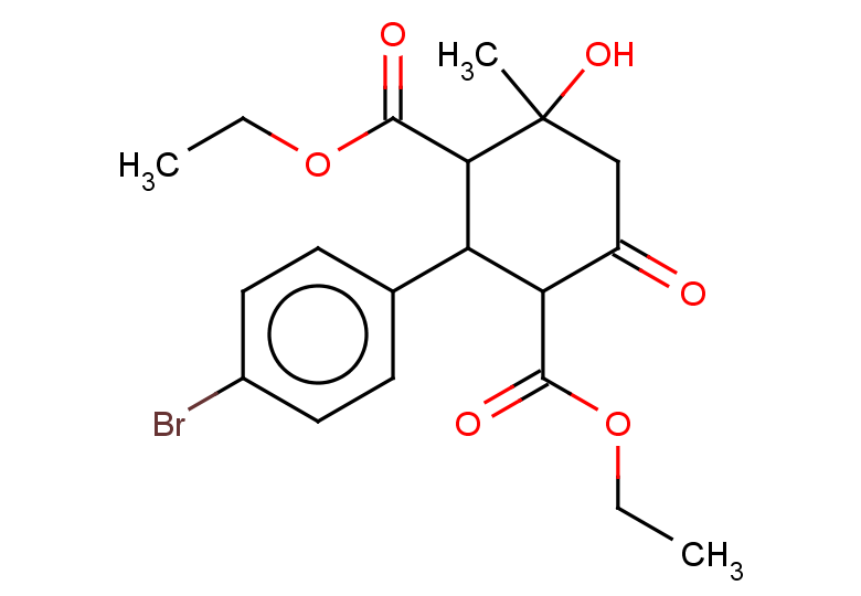 1,3-diethyl 2-(4-bromophenyl)-4-hydroxy-4-methyl-6-oxocyclohexane-1,3-dicarboxylate