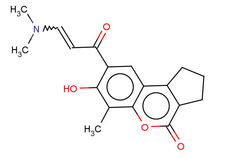 8-[3-(dimethylamino)prop-2-enoyl]-7-hydroxy-6-methyl-1H,2H,3H,4H-cyclopenta[c]chromen-4-one