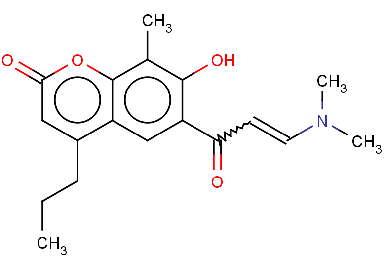 6-[3-(dimethylamino)prop-2-enoyl]-7-hydroxy-8-methyl-4-propyl-2H-chromen-2-one