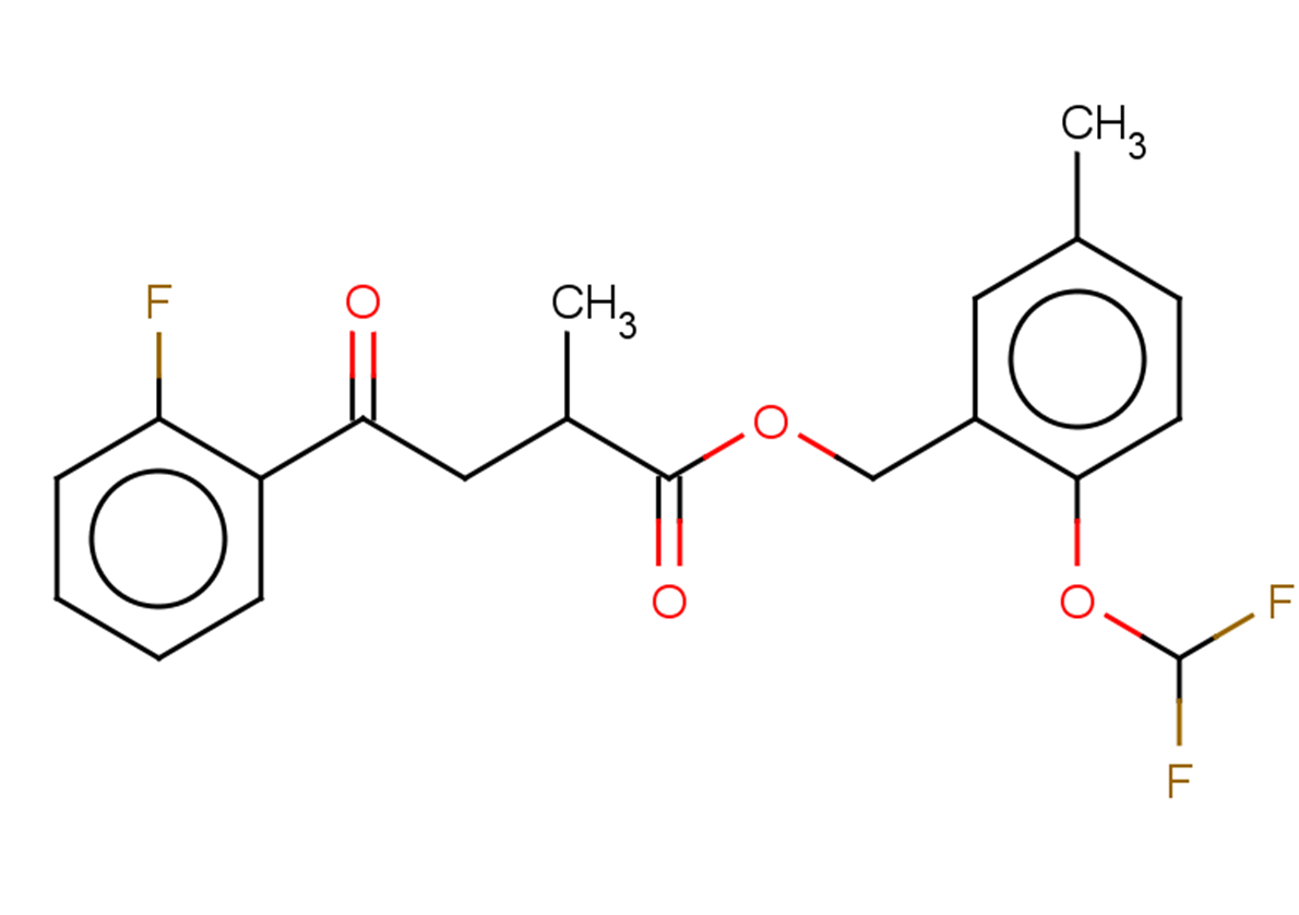 [2-(difluoromethoxy)-5-methylphenyl]methyl 4-(2-fluorophenyl)-2-methyl-4-oxobutanoate