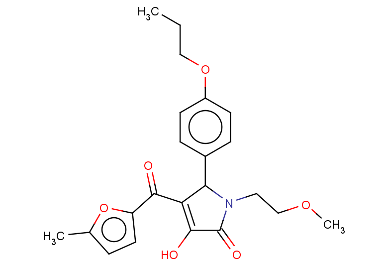 3-hydroxy-1-(2-methoxyethyl)-4-(5-methylfuran-2-carbonyl)-5-(4-propoxyphenyl)-2,5-dihydro-1H-pyrrol-2-one