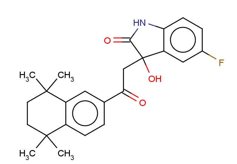 5-fluoro-3-hydroxy-3-[2-oxo-2-(5,5,8,8-tetramethyl-5,6,7,8-tetrahydronaphthalen-2-yl)ethyl]-2,3-dihydro-1H-indol-2-one