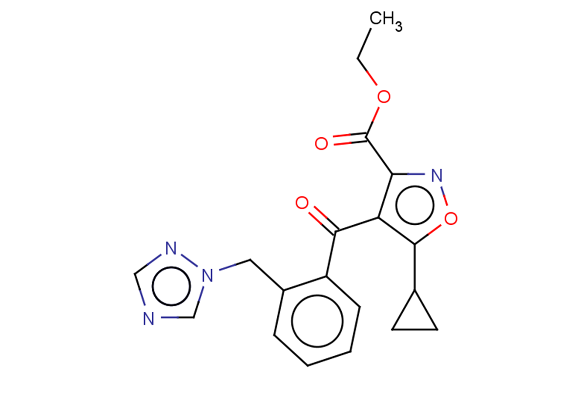 ethyl 5-cyclopropyl-4-{2-[(1H-1,2,4-triazol-1-yl)methyl]benzoyl}-1,2-oxazole-3-carboxylate