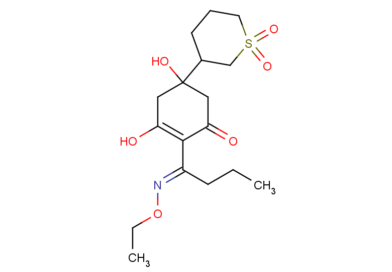 2-[1-(ethoxyimino)butyl]-3,5-dihydroxy-5-(tetrahydro-1,1-dioxido-2H-thiopyran-3-yl)-2-cyclohexen-1-one